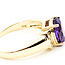 Ring 0.06ctw Round Diamonds 1.45ct Amethyst 14ky 9mm Sz6.5 3.5g 225110010
