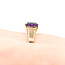 Ring 0.06ctw Round Diamonds 1.45ct Amethyst 14ky 9mm Sz6.5 3.5g 225110010