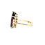 Ring 0.06ctw Round Diamonds 4.7ct Garnet 14ky 18.6mm Sz6.75 4.3g 225110023