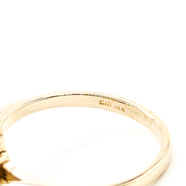 Ring 0.06ctw Round Diamonds 4.7ct Garnet 14ky 18.6mm Sz6.75 4.3g 225110023