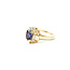 Ring Cluster Halo 0.56ctw Round & Baguette Diamonds .95ct Iolite 14ky 13.4mm Sz6.5 5.2g 225110009