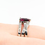Ring Cross Over 0.05ctw Round Diamonds 1.8ct Rodolite Garnet 14kw 9.5mm Sz6.5 7.4g 225110024