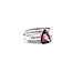 Ring Cross Over 0.05ctw Round Diamonds 1.8ct Rodolite Garnet 14kw 9.5mm Sz6.5 7.4g 225110024