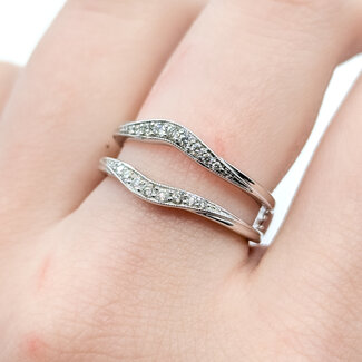 Ring Enhancer .20ctw Round Diamonds 14kw 5mm Sz7 4.76g 125110034