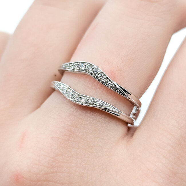 Ring Enhancer .20ctw Round Diamonds 14kw 5mm Sz7 4.76g 125110034