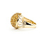 Ring Dome Cluster 4ctw Golden Citrine 14ky 18mm Sz8 6.58g 225110136