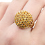Ring Dome Cluster 4ctw Golden Citrine 14ky 18mm Sz8 6.58g 225110136