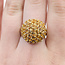 Ring Dome Cluster 4ctw Golden Citrine 14ky 18mm Sz8 6.58g 225110136