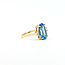 Ring 0.08ctw Round Diamonds 5ct Blue Topaz 14ky 14mm Sz7.25 4.5g 225110020