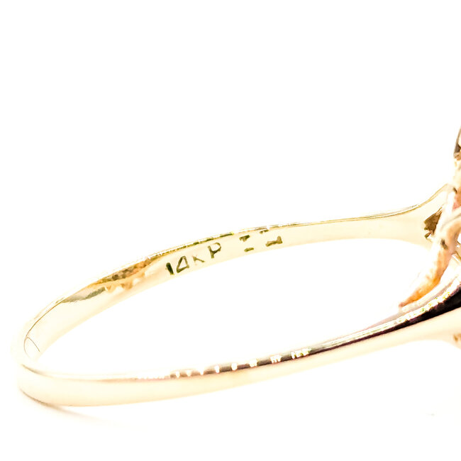 Ring Halo .04ctw Round Diamonds 1.00ctw Ruby 14ky 12.5mm Sz8 2.55g 225120003