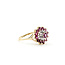 Ring Halo .04ctw Round Diamonds 1.00ctw Ruby 14ky 12.5mm Sz8 2.55g 225120003