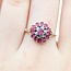 Ring Halo .04ctw Round Diamonds 1.00ctw Ruby 14ky 12.5mm Sz8 2.55g 225120003