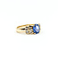 Ring Accented 0.32ctw Round Diamonds 2ct Sapphire 14ky 7.8mm Sz7 4.12g 225110004