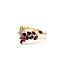 Ring Contour .20ctw Round Diamonds 1.25ctw Red Ruby 14ky 3.2mm Sz7.25 3.94g 225120002