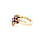 Ring Contour .20ctw Round Diamonds 1.25ctw Red Ruby 14ky 3.2mm Sz7.25 3.94g 225120002