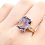Ring Cocktail 0.12ctw Round Diamonds 6.88ct Ametrine 14ky 14mm Sz8 7.04g 225110012