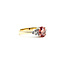 Ring Accented Solitaire .06ctw Round Diamonds 1.5ctw Orange Topaz 18ky 8mm Sz8.75 5.53g 125110146