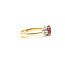 Ring Accented Solitaire .06ctw Round Diamonds 1.5ctw Orange Topaz 18ky 8mm Sz8.75 5.53g 125110146