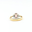 Ring Accented Solitaire .06ctw Round Diamonds 1.5ctw Orange Topaz 18ky 8mm Sz8.75 5.53g 125110146