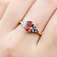 Ring Accented Solitaire .06ctw Round Diamonds 1.5ctw Orange Topaz 18ky 8mm Sz8.75 5.53g 125110146