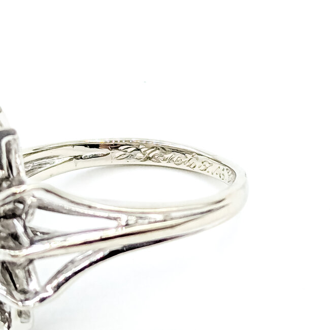 Ring Starburst .30ct Round Diamond .20ctw Ruby 14kw 16mm Sz4.5 5.25g 225110146