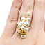 Ring Cocktail 0.03ctw Round Diamonds 4.8mm-7mm Pearl 14ky 33mm Sz5 10.7g 225110030