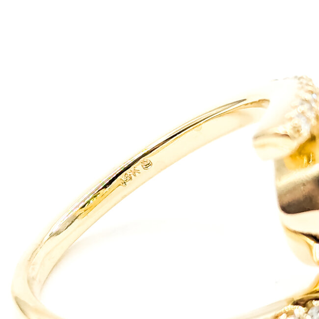 Ring Bypass 0.39ctw Round Diamonds 1.89ct Tsavorite 14ky 14mm Sz7.5 5.3g 225110013