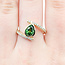 Ring Bypass 0.39ctw Round Diamonds 1.89ct Tsavorite 14ky 14mm Sz7.5 5.3g 225110013