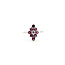 Ring Cocktail 0.09ctw Round Diamonds .50ctw Ruby 14kw 13.5mm Sz6 2.62g 225110007
