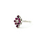 Ring Cocktail 0.09ctw Round Diamonds .50ctw Ruby 14kw 13.5mm Sz6 2.62g 225110007