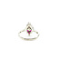 Ring Cocktail 0.09ctw Round Diamonds .50ctw Ruby 14kw 13.5mm Sz6 2.62g 225110007