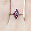 Ring Cocktail 0.09ctw Round Diamonds .50ctw Ruby 14kw 13.5mm Sz6 2.62g 225110007