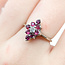 Ring Cocktail 0.09ctw Round Diamonds .50ctw Ruby 14kw 13.5mm Sz6 2.62g 225110007
