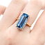 Ring Halo 0.2ctw Round Diamonds 5.26ct Blue Topaz 14ky 19.65mm Sz6.6 5.5g 225110022