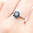 Ring Flower 0.15ctw Round Diamonds .40ctw Sapphire 14kw 9mm Sz6.75 2.2g 225110017