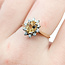 Ring Halo 0.2ctw Round Diamonds .50ct Citrine 14ky 10.85mm Sz6.25 2.5g 225110018