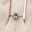 Ring Halo 0.2ctw Round Diamonds .50ct Citrine 14ky 10.85mm Sz6.25 2.5g 225110018