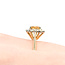 Ring Halo 0.2ctw Round Diamonds .50ct Citrine 14ky 10.85mm Sz6.25 2.5g 225110018