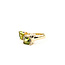 Ring Toi et Moi 0.03ctw Round Diamonds 2.2ctw Peridot 14ky 10.35mm Sz6.5 6.1g 225110021