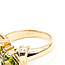Ring Toi et Moi 0.03ctw Round Diamonds 2.2ctw Peridot 14ky 10.35mm Sz6.5 6.1g 225110021