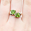 Ring Toi et Moi 0.03ctw Round Diamonds 2.2ctw Peridot 14ky 10.35mm Sz6.5 6.1g 225110021