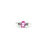 Ring Accented Solitaire 0.2ctw Round Diamonds .80ct Pink Topaz 14kw 6.8mm Sz7.25 2.9g 225110005