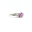 Ring Accented Solitaire 0.2ctw Round Diamonds .80ct Pink Topaz 14kw 6.8mm Sz7.25 2.9g 225110005
