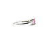 Ring Accented Solitaire 0.2ctw Round Diamonds .80ct Pink Topaz 14kw 6.8mm Sz7.25 2.9g 225110005