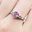 Ring Accented Solitaire 0.2ctw Round Diamonds .80ct Pink Topaz 14kw 6.8mm Sz7.25 2.9g 225110005
