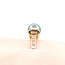 Ring 0.18ctw Round Diamonds 9mm Tahitian Pearl 14ky 9mm Sz6.5 4.5g 225110029