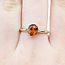 Ring Accented Solitaire 0.01ctw Round Diamonds 1.83ct Spessartine 14ky 8mm Sz8 2.6g 225110014