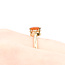 Ring Accented Solitaire 0.01ctw Round Diamonds 1.83ct Spessartine 14ky 8mm Sz8 2.6g 225110014