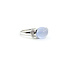Ring East West 0.03ctw Round Diamonds 1.4ct Chalcedony 14kw 6mm Sz7 3g 225110025