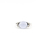 Ring East West 0.03ctw Round Diamonds 1.4ct Chalcedony 14kw 6mm Sz7 3g 225110025